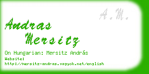 andras mersitz business card